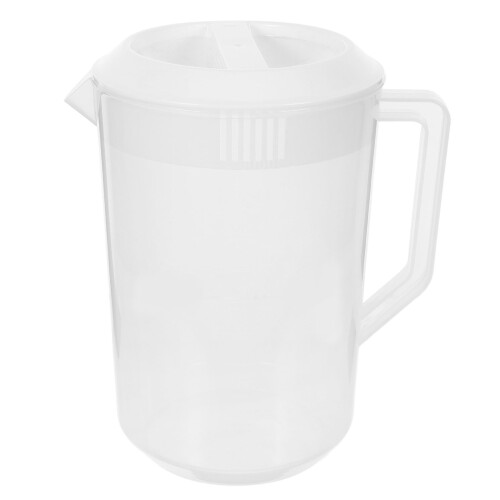 BESTONZON Measuring Kettle with Scale White Plastic Beverage Pitcher for Cold and Hot Drinks 2