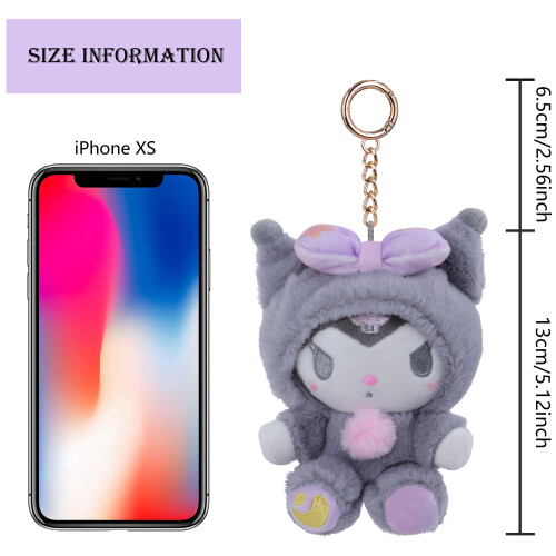 Kuromi keychain plush figure 5.11 inches 2