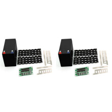 2X DIY 12V Lithium Battery Storage Box 3x7 18650 Battery Case Fixture Holder BMS 3S40A Lithium Batter Plastic Black