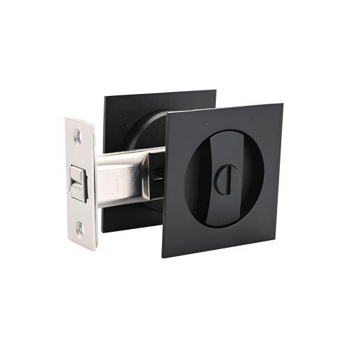 Adjustable Integrated Sliding Entry Lock And Small Handle-Black