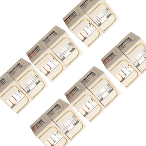 Half Dozen Reinforced Space Saving Storage Bins Designed With-A
