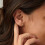 14K Gold Plated Flat Back Stud Earrings for Women 3 Pair 3