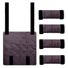 4 Stuks Gewatteerde Ladderbeschermers voor Stapelbedden, 25 X 25 cm Dik, Zachte Comfortmatten met Verstelbare Bandjes voor Pijnverlichting, voor
