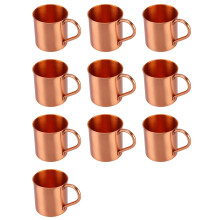 10X Sports Products Straight Cup Handle Cocktail Cup Pure Copper Mug