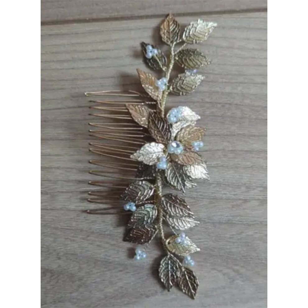 Zhouq-Outdoors Gold Alloy Hair Comb For Thick Curly Hair
