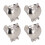 4pcs Metal Automatic Candle Snuffer Extinguisher Silver, 0.7-1inch Diameter 1