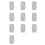 10X Wall Light Backlight USB Charging 330 Degree Rotation Adjustable Wall Lamp Bedside Study Reading Sconce Lamp White 1