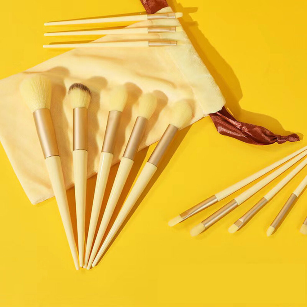 Creation-3C Yellow (Yellow) 13Pcs Soft Fluffy Powder Blush Brushes