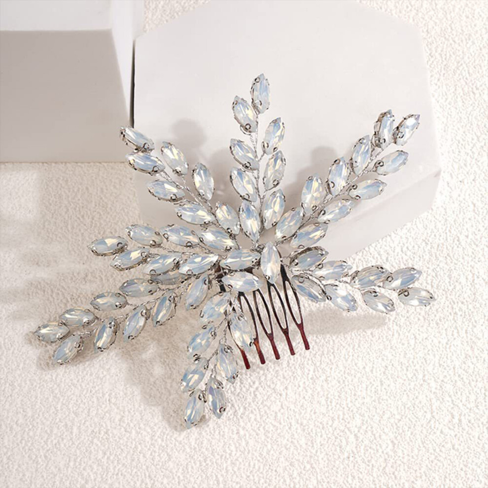 Creation-3C (Gold) Sapphire Blue Wedding Hair Comb For Gown Accessory