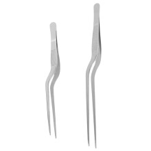 2pcs Stainless Steel Fish Bone Tweezers with Precision Serrated Tips for Easy Fish Bone Removal and Cooking