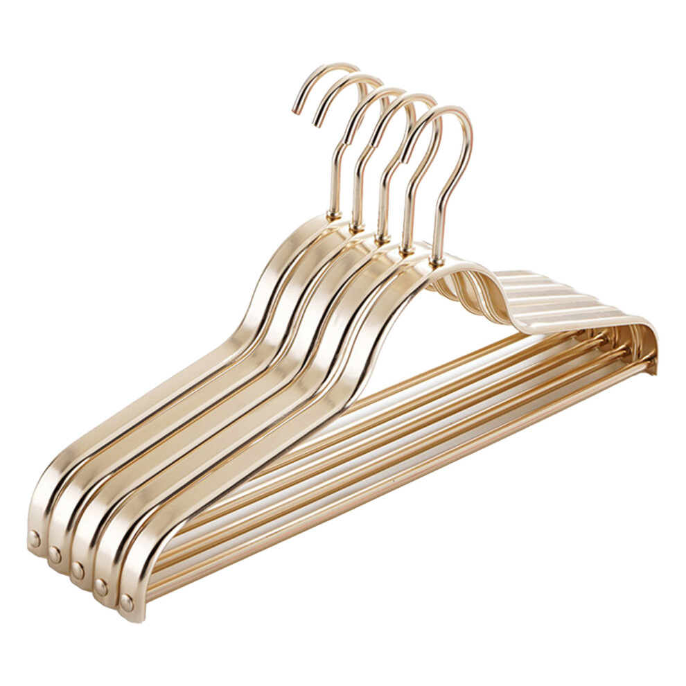 (01 Amber Gold, 5Pcs) 5Pcs Anti-Slip Aluminum Hangers For Heavy Clothes 6001832722232