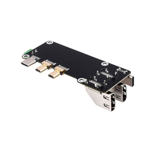 -Kompatibel med -C Multifunktionsadapter Två Strömförsörjningsmetoder Dubbel 4K-Utgång för Raspberry Pi 5 / 4B 2