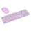 Wireless Keyboard Mouse Combo 2.4G Retro Multi Color Purple 13