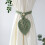 (Green) Boho Cotton Curtain Tiebacks, 2PCS, No Tools 1