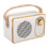 Retro White Wireless Portable Speaker 500mAh Stereo Bluetooth 5.3 1