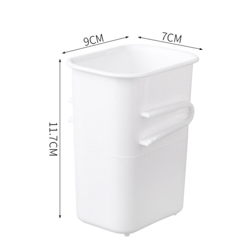 Fridge Food Sort Storage Box Plastic Multi-Use Kitchen Chopstickes Utensils Holder Bathroom Organizer 4Pcs White 1