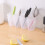Fridge Food Sort Storage Box Plastic Multi-Use Kitchen Chopstickes Utensils Holder Bathroom Organizer 4Pcs White 4