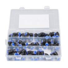 40 Pcs Pneumatic Fitting Kit 6mm OD Air Hose Connectors, T’s, Elbows