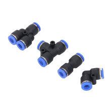 40 Pieces 1/4 Inch Pneumatic Fitting Kit Push Connect Splitter Tee Elbow Straight