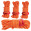 4 Sets Tent Fixing Ropes Pole Elastic Cord Replacement Outdoor Orange 2