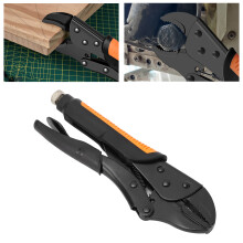 10-Inch Curved Jaw Locking Pliers with Wear-Resistant Teeth & Adjustable Screw
