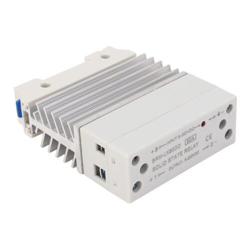 80A DC to DC Solid State Relay 35mm Rail Mount, 3‑32VDC Input
