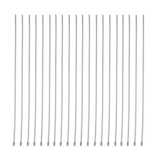 20Pcs 17.7 inch Stainless Steel Locking Cable Ties For Exhaust Pipe Header Wrap Tape Silver