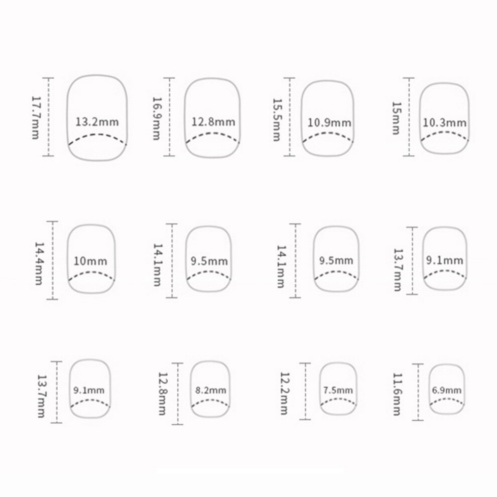 Dachuang Beauty 24Pcs Red Snowflake Press On Nails For Diy