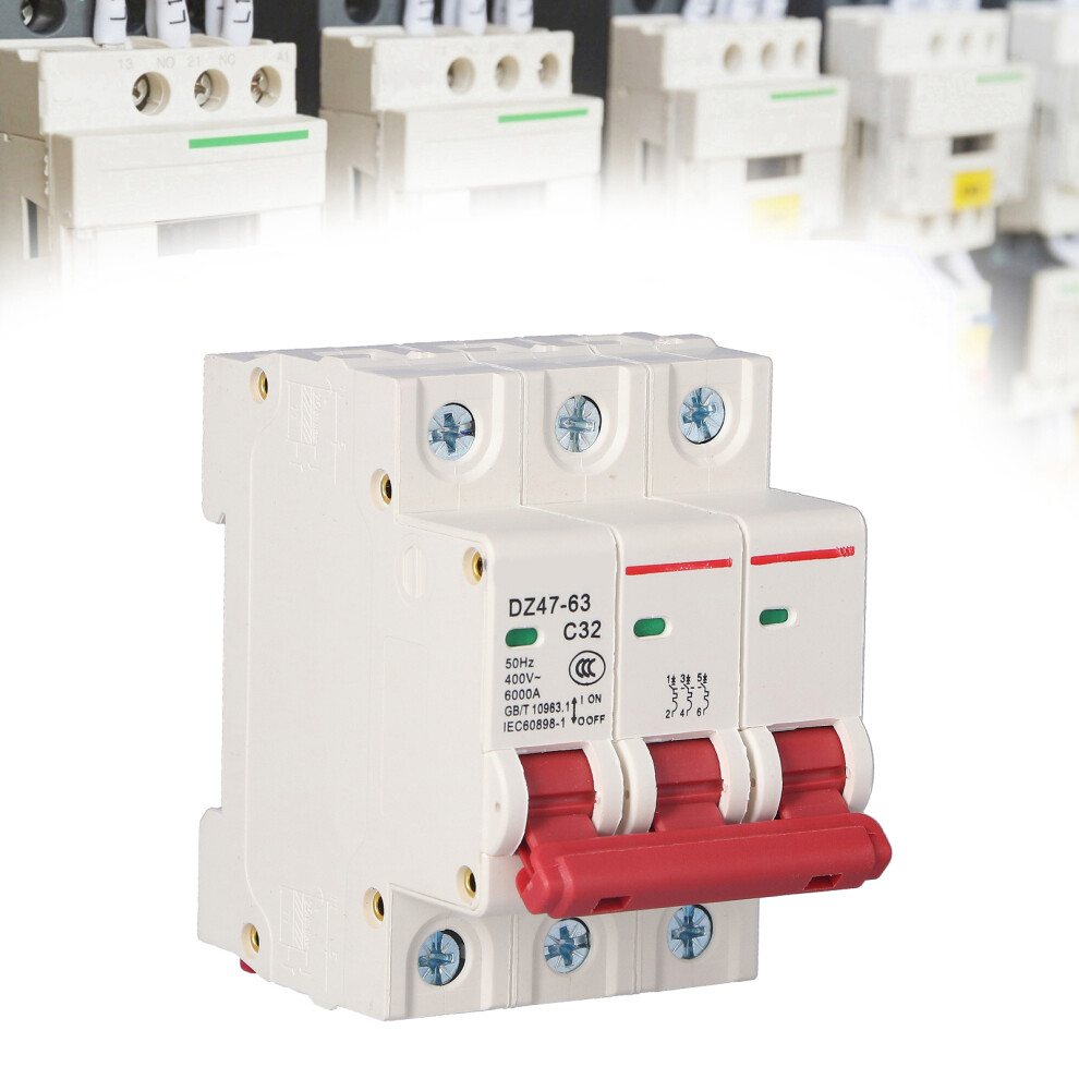 Mini Circuit Breaker DIN Rail 3P 32A PC