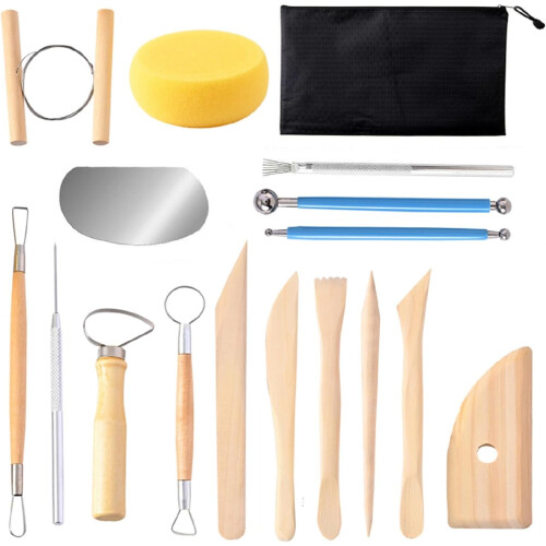 Pottery Clay Sculpting Tools Set 43 Pcs with Carrying Case 1