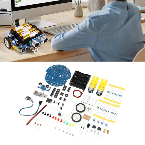 Smart Car Kit MCU Robot with Ultrasonic Obstacle Avoidance & BT Control