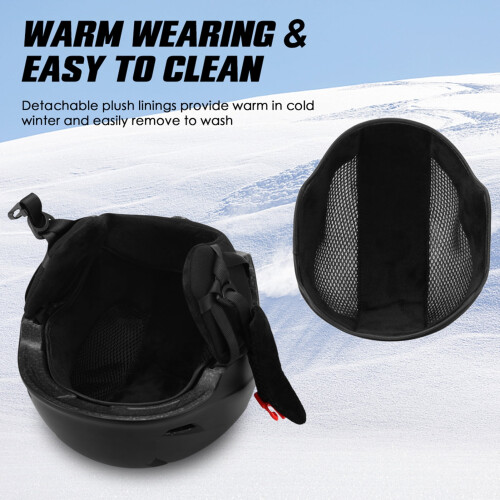Casco da snowboard Lixada con paraorecchie removibile per uomo 2