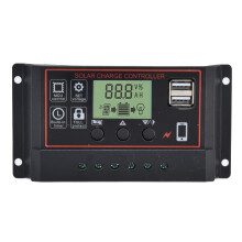 Intelligenter Laderegler 12/24V 20A, Dual-USB PWM Panel Stromversorgung management