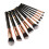 10 Piece Portable Makeup Brush Set for Foundation and Eye Shadow Application 2