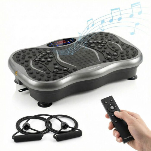 Plate-forme de vibration - INNOVAGOODS - Vivflow - Bluetooth - 99 niveaux - Bandes élastiques