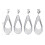 Ear Plug Tunnel Tassel Dangle Jewelry 2 Pcs 4