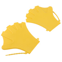 Schwimmhandschuhe Paar, Silikon wasserabweisende Trainingshandschuhe, Gelb, 20x19cm