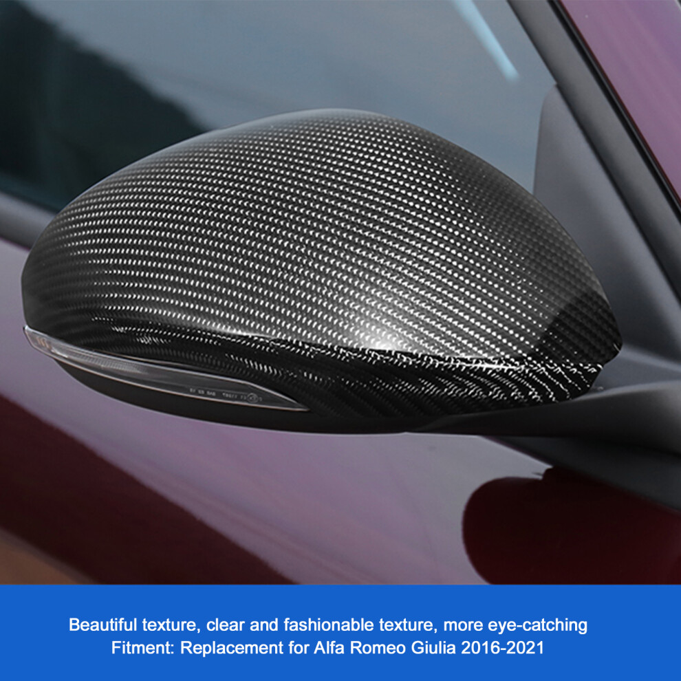 Carbon Fibre Mirror Caps Uv Resistant Alfa 7444352561926