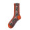 (Orange) Women\'s Ethnic Jacquard Crew Socks 1