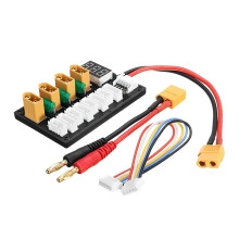 XT60 Charging Board with 30A Fuse Protection, Fast Balanced Charging Plate for 3S 4S LiPo Batteries