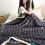 Flannel Throw Blanket Black Gray 180x200 cm 4
