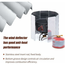 Hochwertiger, tragbarer Butangasbrenner aus Aluminiumlegierung mit Windschutz und abnehmbaren Platten – ideal für Camping, Picknicks, Kochen,