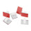 50 Pack Clear White Cable Adhesive Clips 18