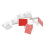 50 Pack Clear White Cable Adhesive Clips 17