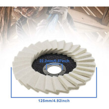 Disco lucidante in lana compressa resistente per smerigliatrice angolare, disco lamellare in feltro di dimensioni universali con supporto in fibra di