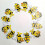Wooden Bee Craft Embellishments Multicolor 20 Pack 5
