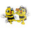 Wooden Bee Craft Embellishments Multicolor 20 Pack 7