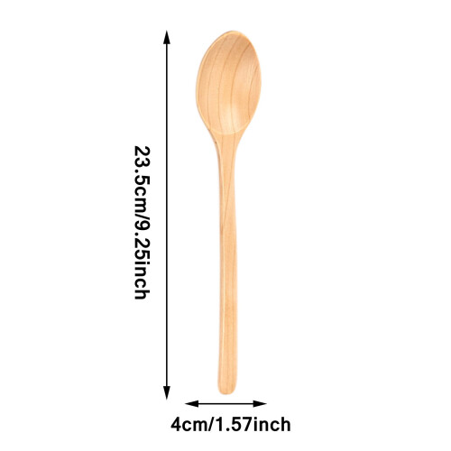 Wooden Spoon Fork Kitchen Cooking Utensil Tools Soup Teaspoon Tableware 2