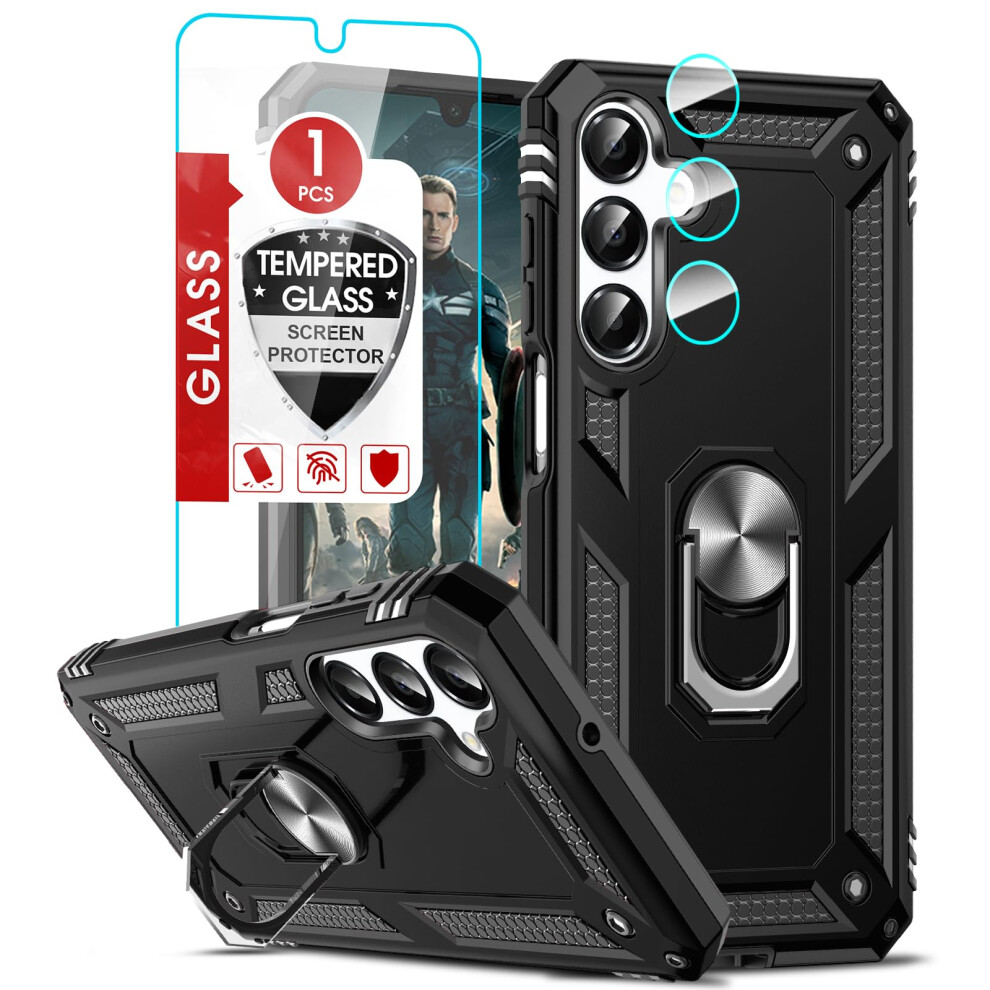 Case With 2 Pack Screen Protector, Duallayer Drop Protection, Builtin Kickstand For Galaxy A16 5G 9330225057277