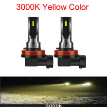 2PZ  CSP LED Canbus Faro 'Automobile Della Lampada Della Nebbia 16000LM 6SMD Lampadine 3000K Luce Gialla Auto Indicatori di Direzione